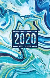 2020 Weekly Planner: January 1, 2020 to December 31, 2020: Weekly & Monthly View Planner, Organizer & Diary: Light Blue & Green Marble Swirl 801-3 by Papeterie Bleu Paperback Book