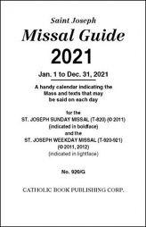 St. Joseph Missal Guide for 2021 by Catholic Book Publishing Corp Paperback Book
