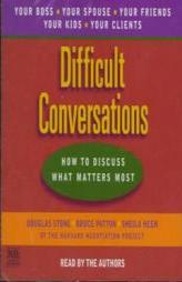 Difficult Conversations by Douglas Stone Paperback Book