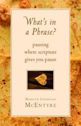 What's in a Phrase?: Pausing Where Scripture Gives You Pause by Marilyn Chandler McEntyre Paperback Book