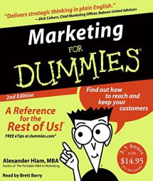 Marketing for Dummies by Alexander Hiam Paperback Book