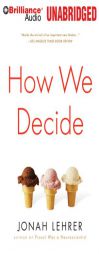 How We Decide by Jonah Lehrer Paperback Book