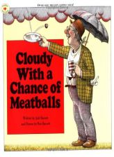 Cloudy With a Chance of Meatballs by Judi Barrett Paperback Book