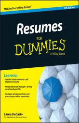 Resumes for Dummies by Kennedy Paperback Book