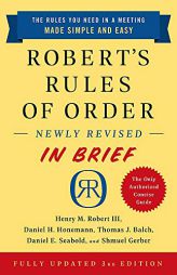 Robert's Rules of Order Newly Revised in Brief, 3rd Edition by Henry M. Robert Paperback Book