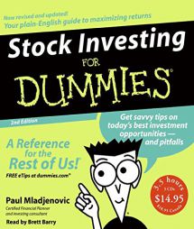 Stock Investing for Dummies 2nd Ed. by Paul Mladjenovic Paperback Book