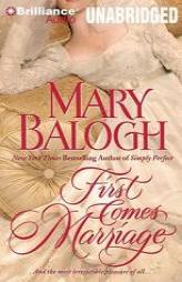 First Comes Marriage (Huxtable) by Mary Balogh Paperback Book