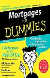 Mortgages for Dummies 2nd Ed. (For Dummies (Lifestyles Audio)) by Eric Tyson Paperback Book