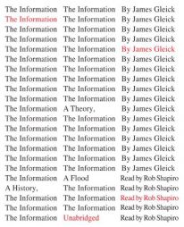 The Information: A History, a Theory, a Flood by James Gleick Paperback Book
